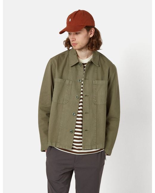 Norse Projects Green Tyge Broken Twill Overshirt for men