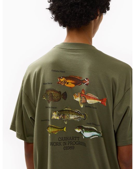 Carhartt Green Wip Fish T-shirt (loose) for men
