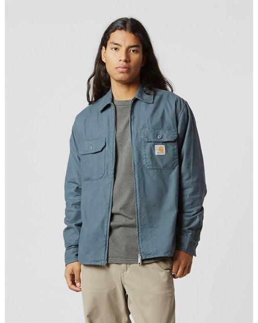 Carhartt Blue Wip Milford Zip Shirt Jacket (loose) for men