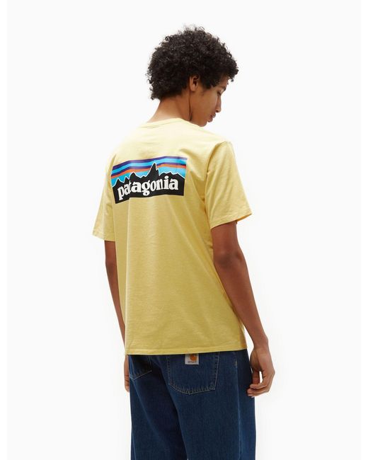 Patagonia Yellow P-6 Logo Responsibili-tee T-shirt for men