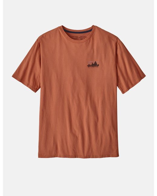 Patagonia Orange '73 Skyline Organic T-shirt for men