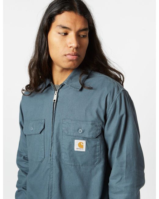 Carhartt Blue Wip Milford Zip Shirt Jacket (loose) for men