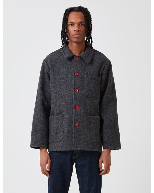 Le Laboureur Gray Wool Work Jacket for men