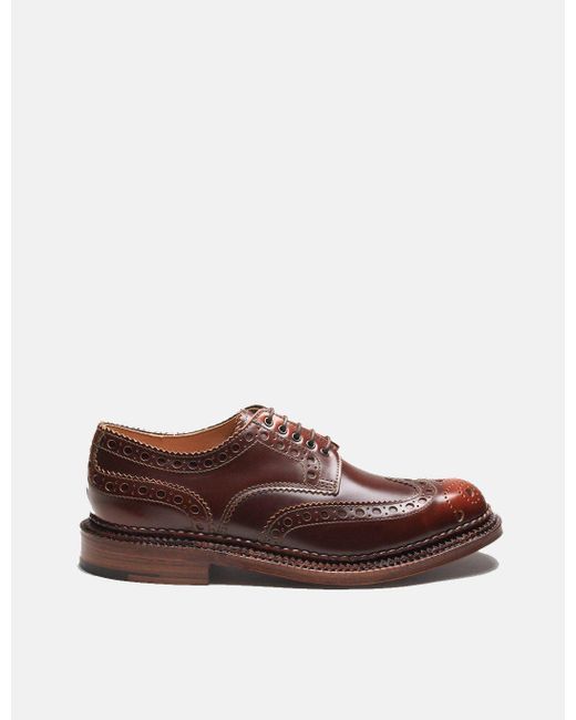 in Brown for Men Grenson Archie Triple Welt Brogue Mens Shoes Lace-ups Brogues chromexcel Leather 