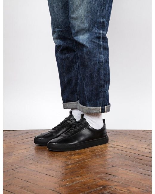 grenson leather sneakers