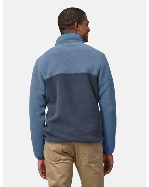 Patagonia Blue Lightweight Synch Snap-t Fleece Pullover for men