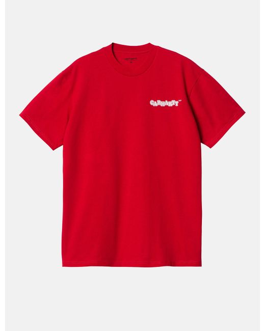 Carhartt Red Wip Fast Food T-shirt (loose) for men