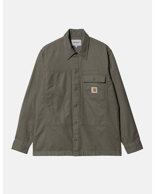 Carhartt Gray Wip Charter Long Sleeve Shirt (loose) for men