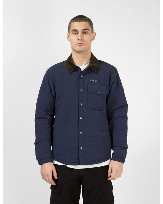 Patagonia Blue Isthmus Quilted Shirt Jacket for men