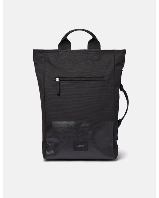Sandqvist Black Tony Vegan Backpack for men