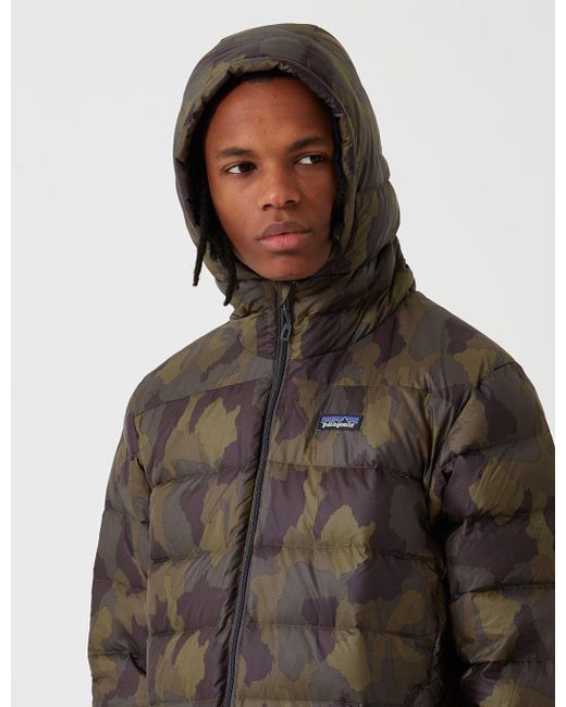 patagonia hi loft down hoody camo