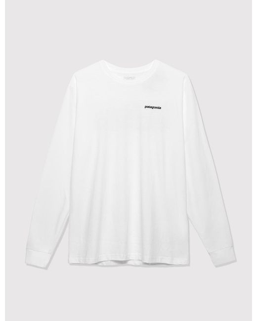 Patagonia Black P-6 Logo Responsibili-tee Long Sleeved T-shirt for men