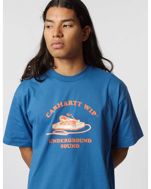 Carhartt Blue Wip Underground Sound T-shirt (organic) for men