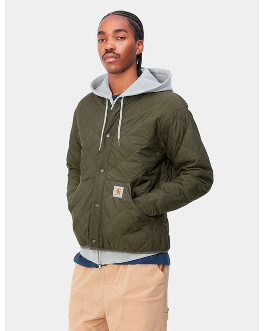 Carhartt Green Wip Barrow Liner Jacket (recycled Ripstop) for men