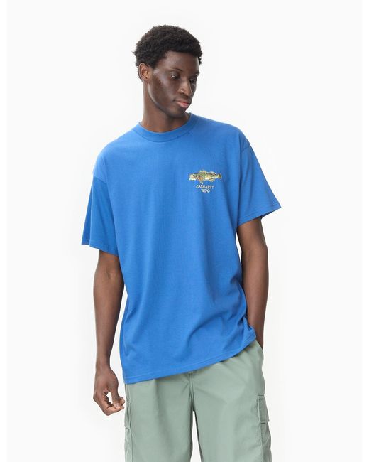 Carhartt Blue Wip Fish T-shirt (loose) for men