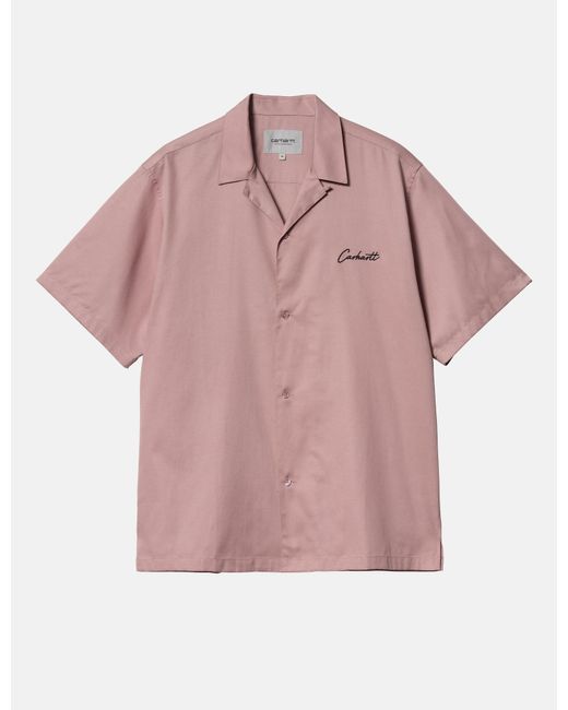 Carhartt Pink Wip Short Sleeve Delray Shirt for men