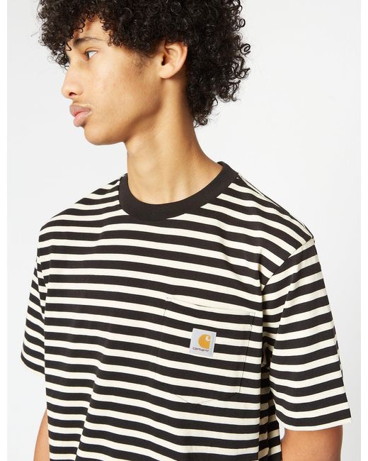 Carhartt Black Wip Seidler Pocket Long Sleeve T-shirt (seidler Stripe) for men