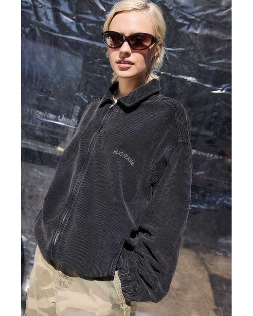 BDG Black Unlined Corduroy Harrington Jacket