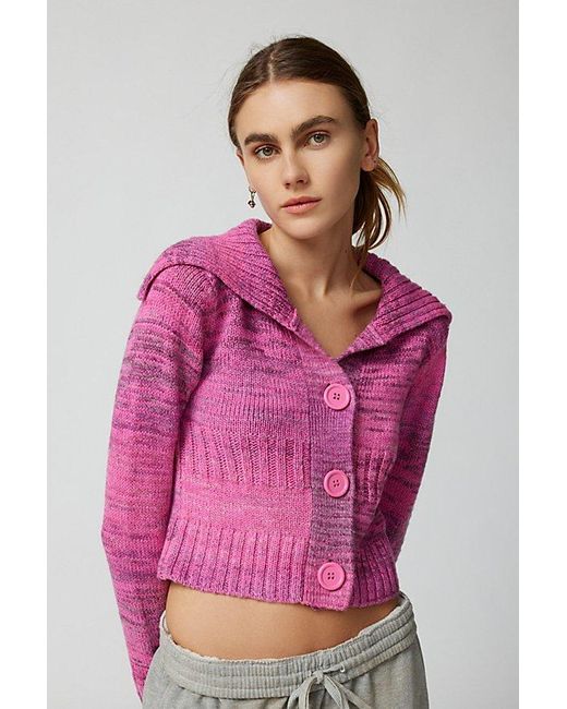 Urban Outfitters Pink Uo Kennedy Cardigan
