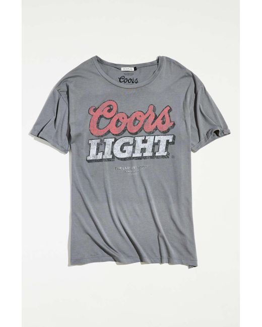 Urban Outfitters Cotton Coors Light Thrift Tee in Grey (Gray) for Men ...