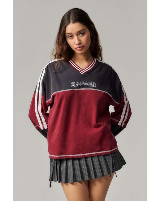 The Ragged Priest Red Speed Double Layer Top Xs At Urban Outfitters