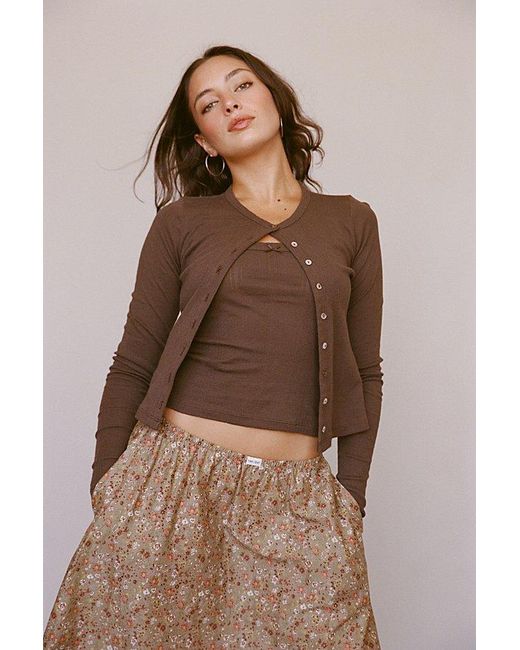 RAT BOI Blue Square Neck Pointelle Cami