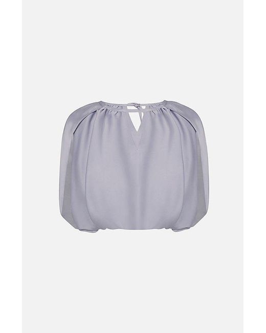 WeWoreWhat Blue Cape Bubble Top