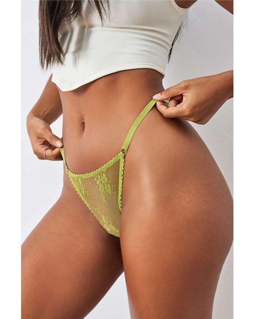 Out From Under Green Firecracker Lace Thong