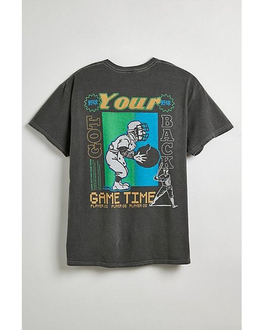 Urban Outfitters Gray Game Time Tee for men