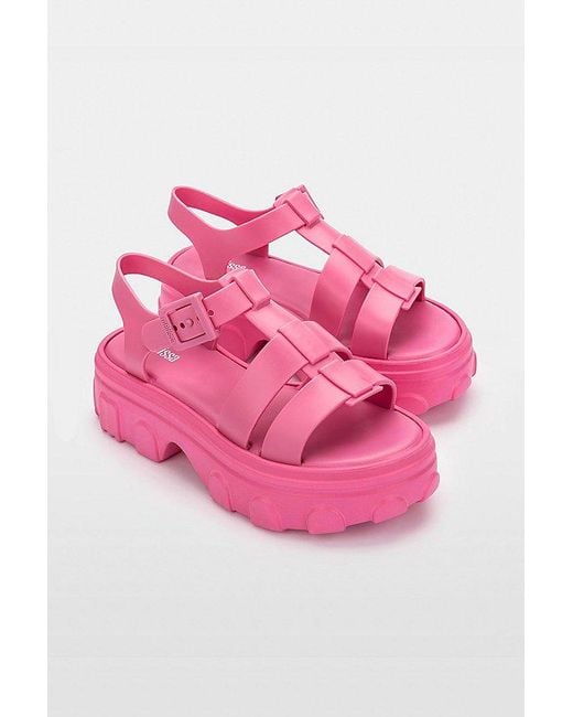 Melissa Pink Ella Jelly Platform Sandals