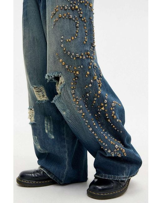 ★英国発*JADED LONDON*新作*TATOOスタッズ XL Colossusデニム★ Tattoo Stud XL Colossus Jeans | Jaded London | Clothing