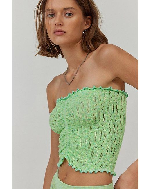 Out From Under Green Hello Sunshine Seamless Marled Knit Tube Top