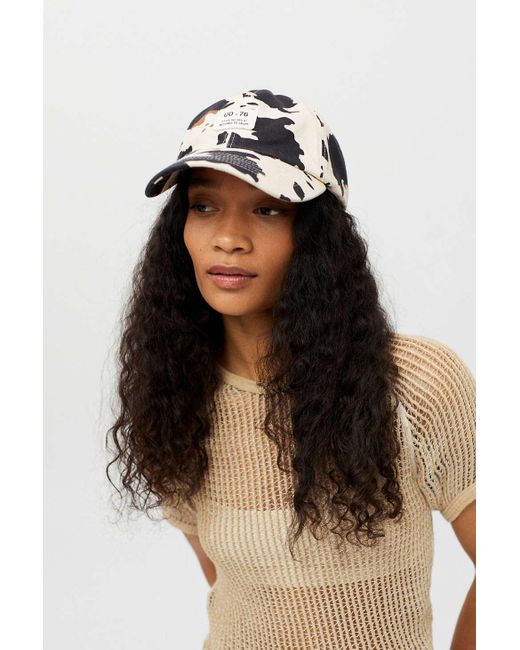 Urban Outfitters Black Uo Cow Print Baseball Hat