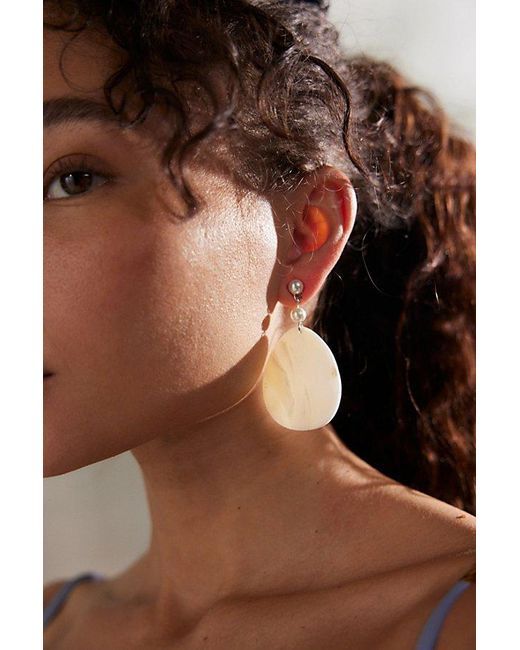 Urban Outfitters Brown Pearlized Teardrop Earring