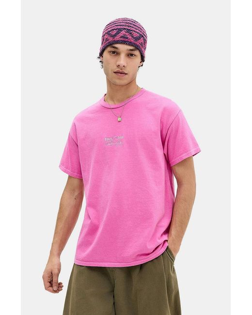Urban Outfitters Uo Pink Mountain Embroidered T-shirt for men