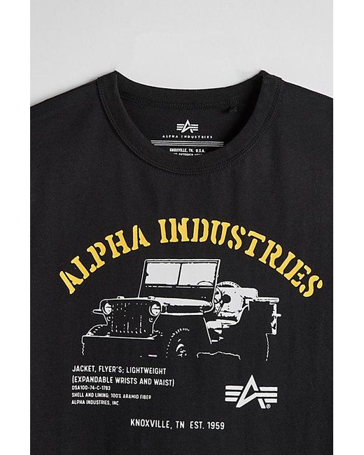 Alpha Industries Black Jeep Tee for men