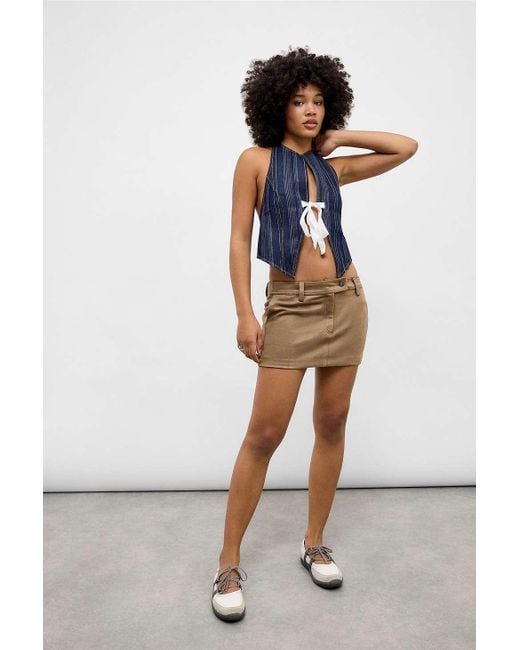 Lioness Blue Denim Tie Top