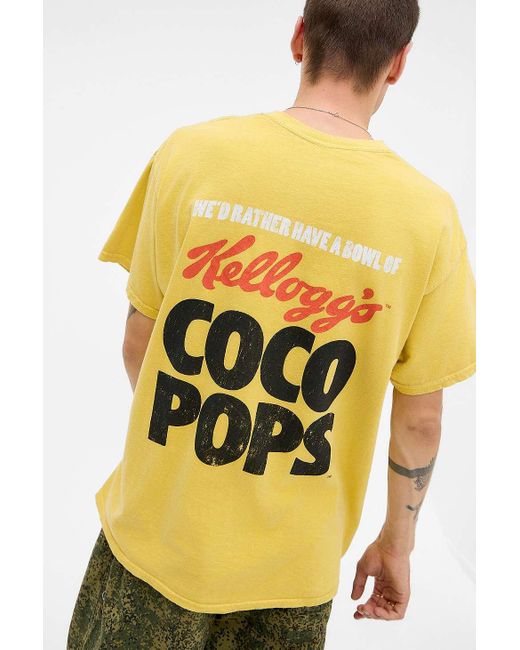 Urban Outfitters Uo Yellow Coco Pops T-shirt for men