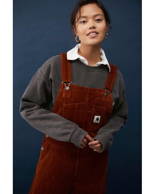 Carhartt WIP Rust Corduroy Bib Overall Dungarees in Brown Lyst UK
