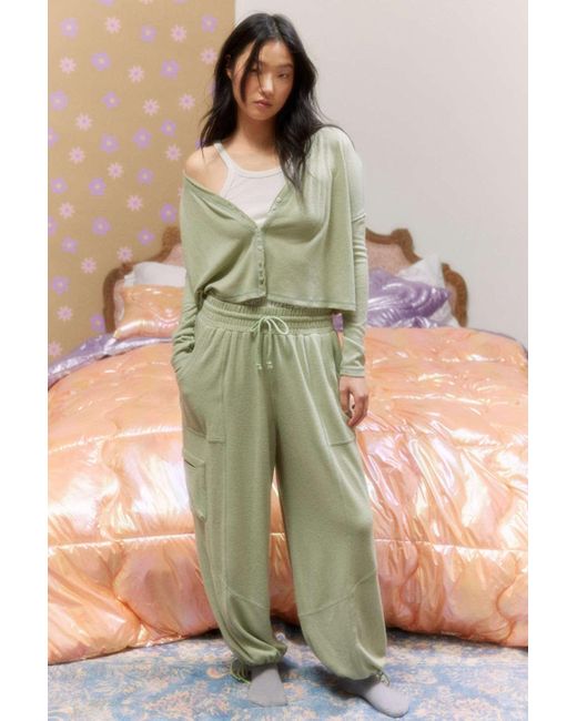 Out From Under Green Bounceplush Cabot Jogger Pant In Sage,at Urban Outfitters
