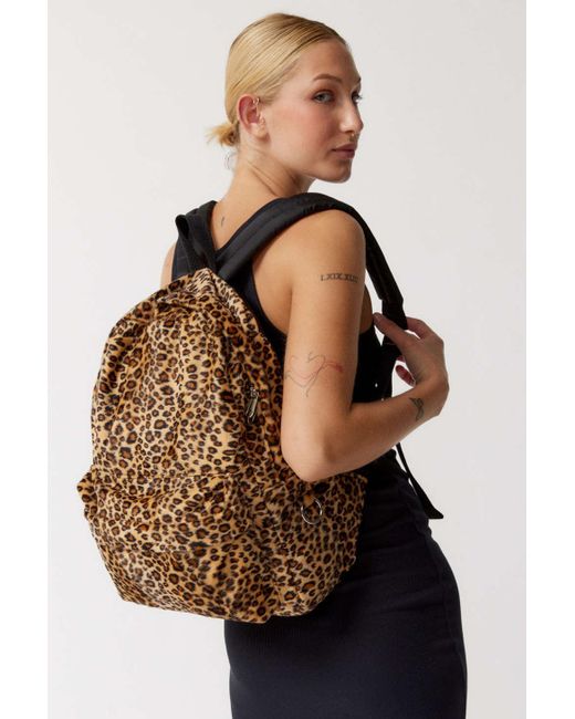 BDG Multicolor Animal Print Fuzzy Backpack