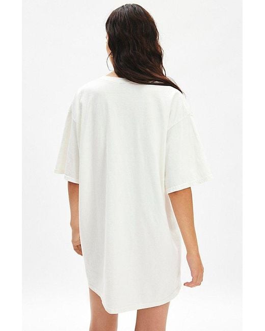 sachin and babi light blue dress Oversized Cotton T-shirt Dress: Rabbit Cartoon Print, Relaxed Fit
