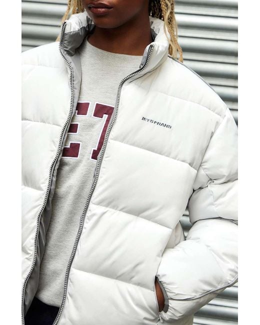 iets frans Black Reversible Water Resistant Puffer Coat Jacket
