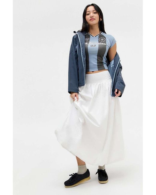Urban Outfitters White Uo Mindi Bubble Maxi Skirt