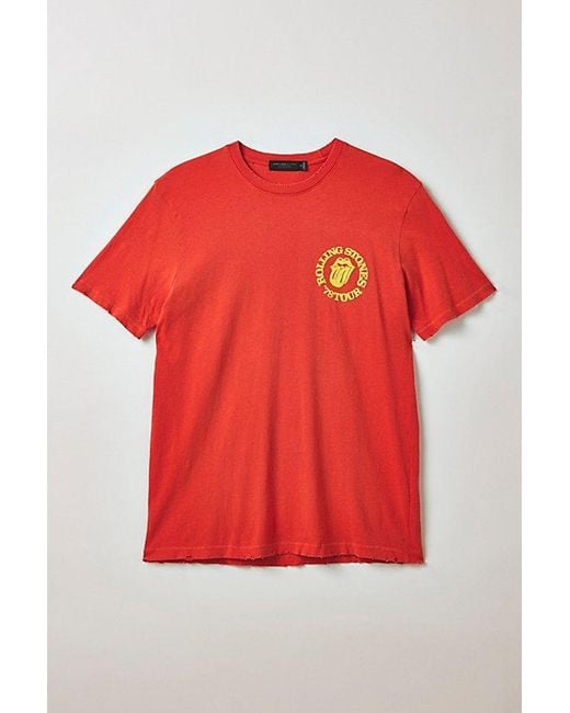 Urban Outfitters Red The Rolling Stones '78 Tour Graphic Tee for men