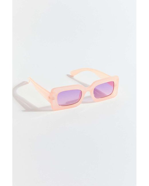 Urban Outfitters Pink Margot Oversized Rectangle Sunglasses