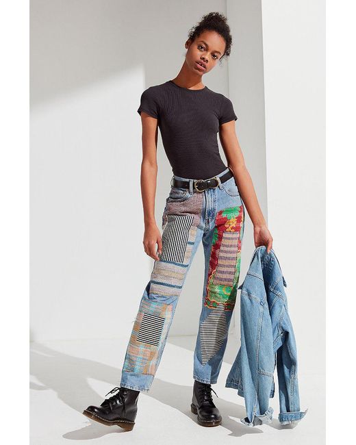 Urban Outfitters Urban Renewal Remade Quilted Patched Levi's Jean in Blue |  Lyst