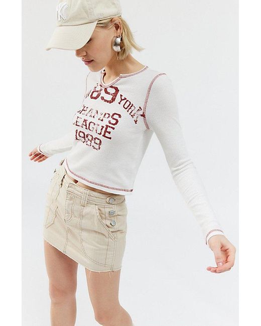 Urban Outfitters White Bdg Aiden Utility Micro Mini Skirt