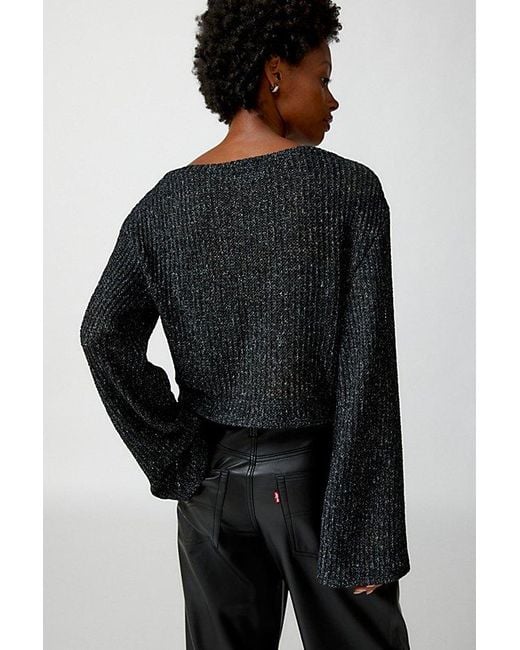 Urban Renewal Black Remnants Loose Knit Drippy Sweater