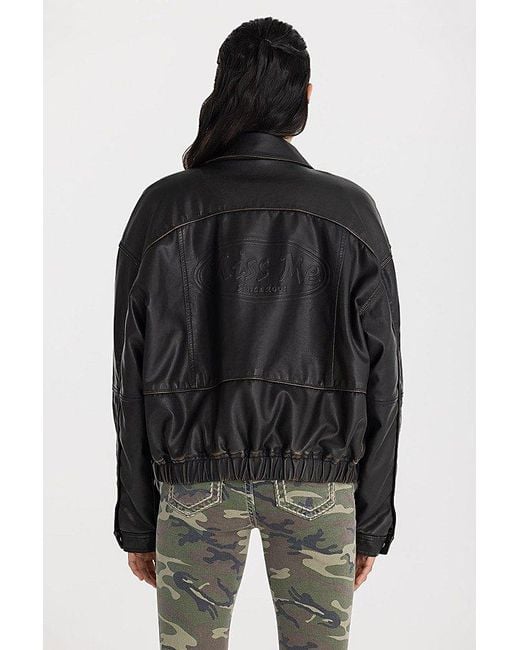 Miss Me Gray Ember Leather Jacket